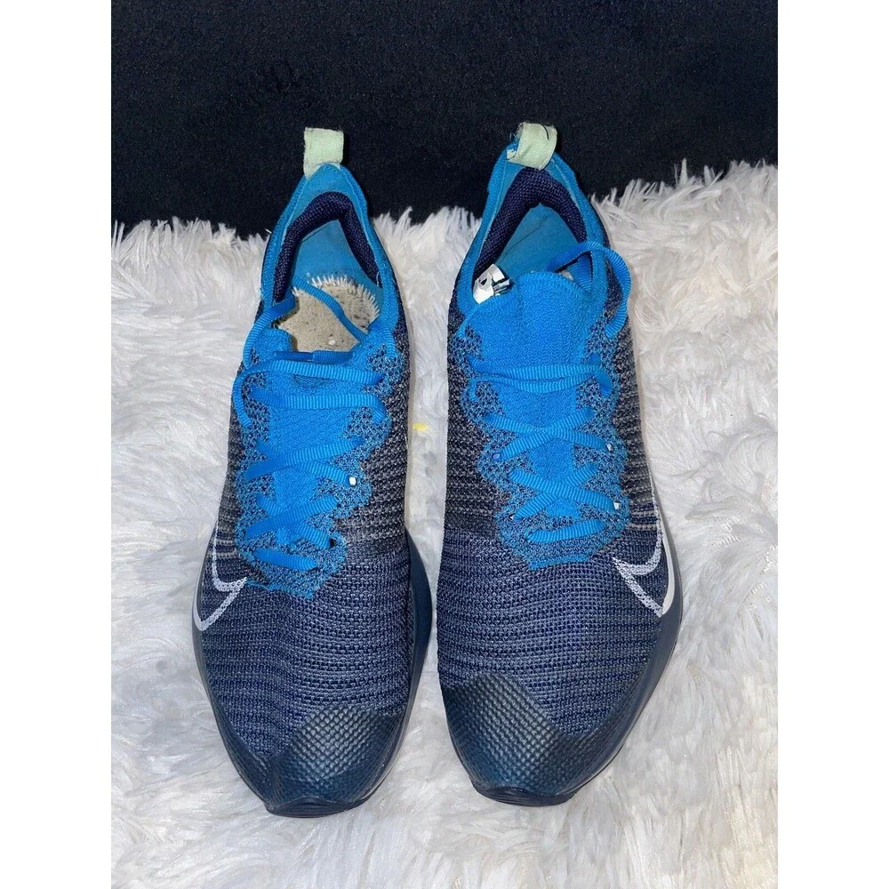 Nike Air Zoom Tempo Next% Flyknit Blue/Navy Running Shoes - Kids  Size 5